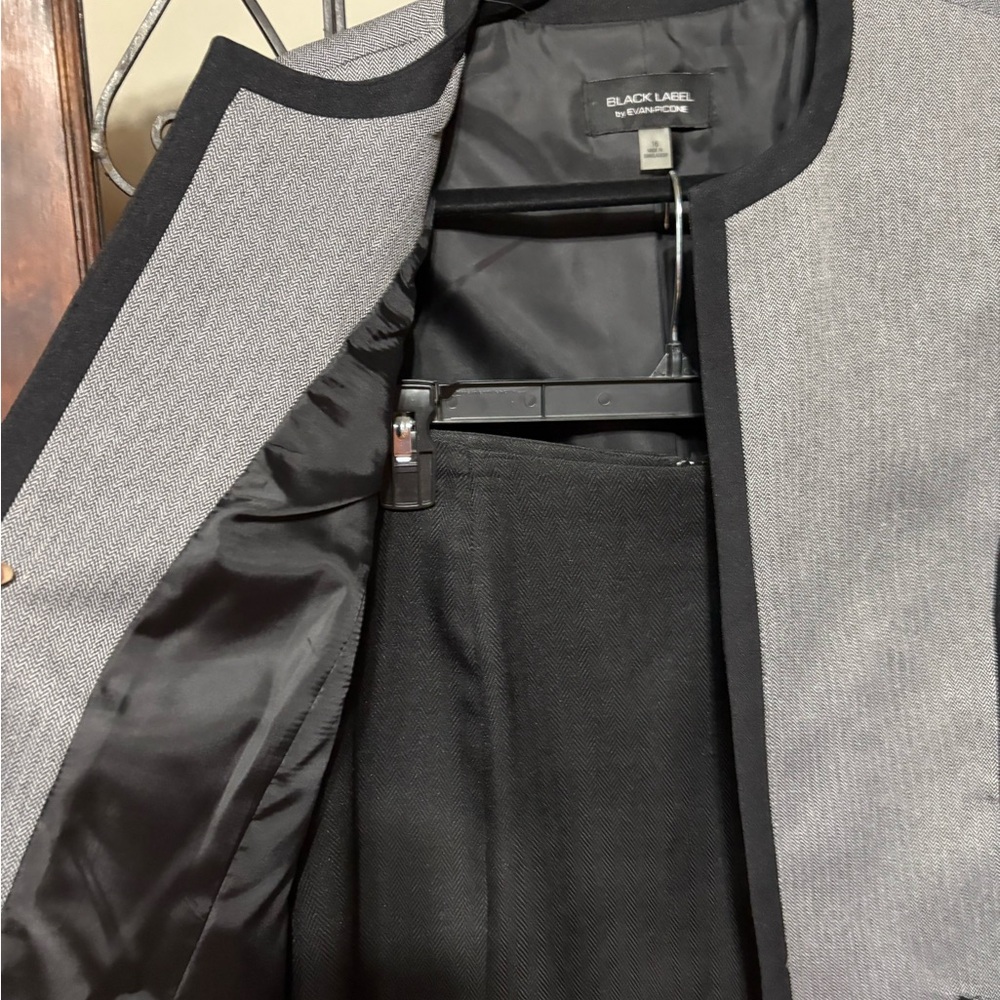 Black Label Women's Gray and Black Jacket - Picture 2 of 4